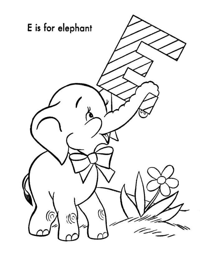 Plansa de colorat cu Elefant 8 66